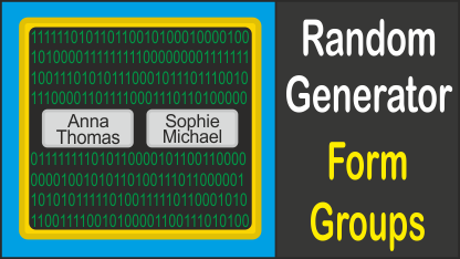 Random generator Form Groups
