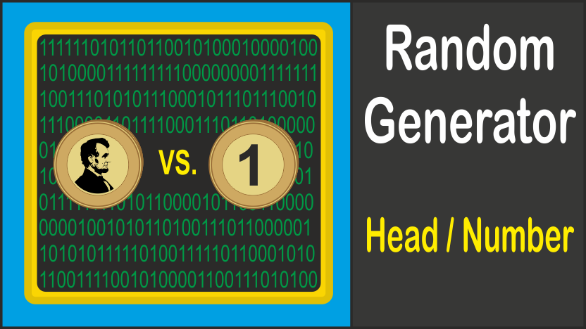 Random Generator Coin Head Number