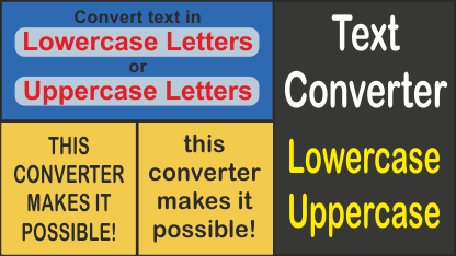 Converter lowercase uppercase letters
